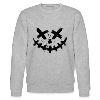 Halloween Maske Verkleidung - Stanley/Stella Unisex Bio-Sweatshirt CHANGER  - Grau meliert - Vorne - Nik (191cm) & Marisol (170cm)