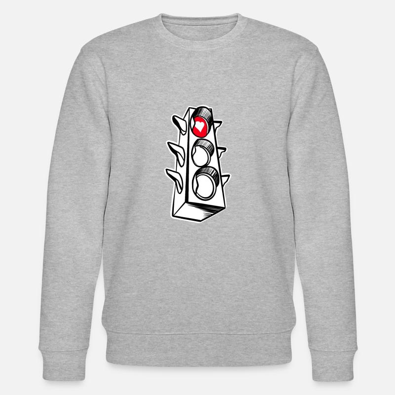 Rote Ampel Herz - Stanley/Stella Unisex Bio-Sweatshirt CHANGER  - Grau meliert