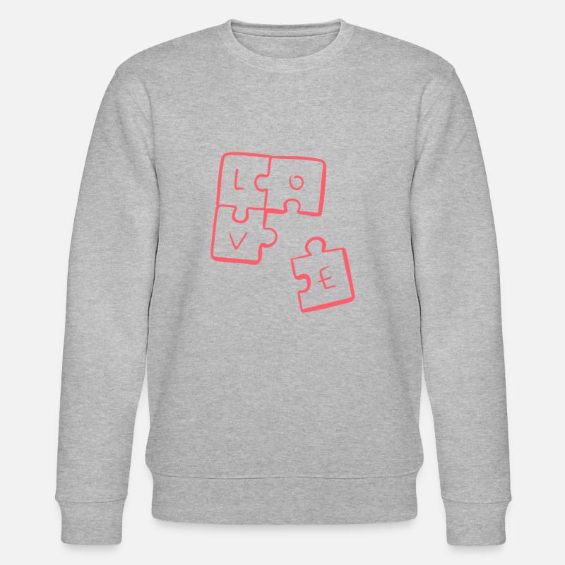LOVE - Pièces de Puzzle - Sweat bio CHANGER Stanley/Stella Unisexe - gris chiné