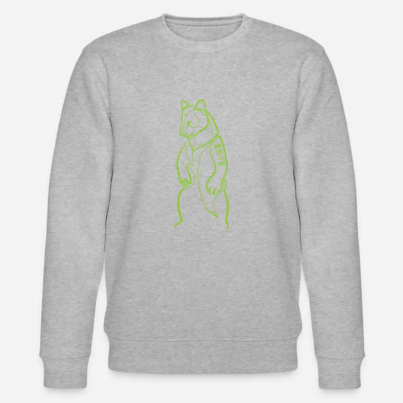 Bear " BEAR " one line - Stanley/Stella CHANGER Unisex Organic Sweatshirt - heather grey