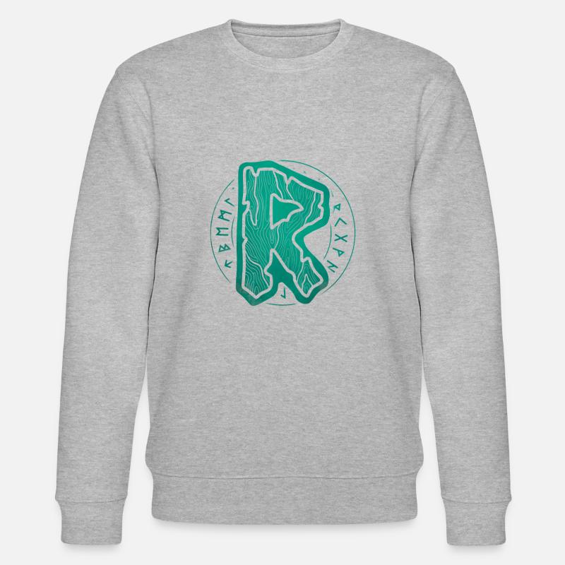 Viking Rune Raidho futhark - Stanley/Stella CHANGER Unisex Organic Sweatshirt - heather grey