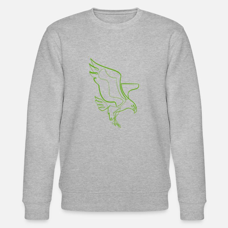 Aigle single line / one line - Sweat bio CHANGER Stanley/Stella Unisexe - gris chiné