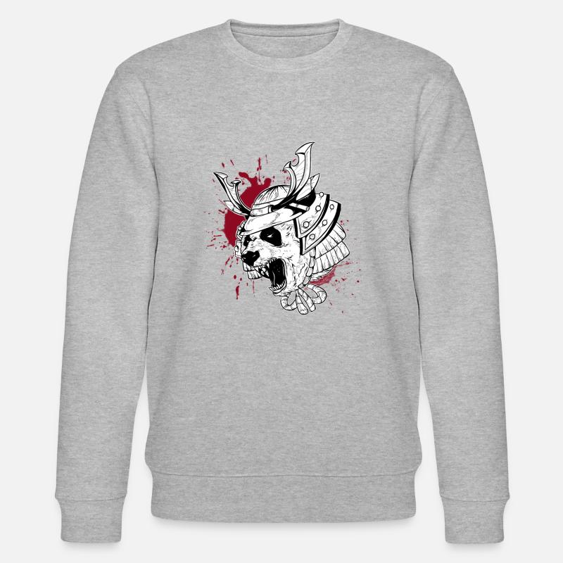 Panda Samouraï trash style - Sweat bio CHANGER Stanley/Stella Unisexe - gris chiné