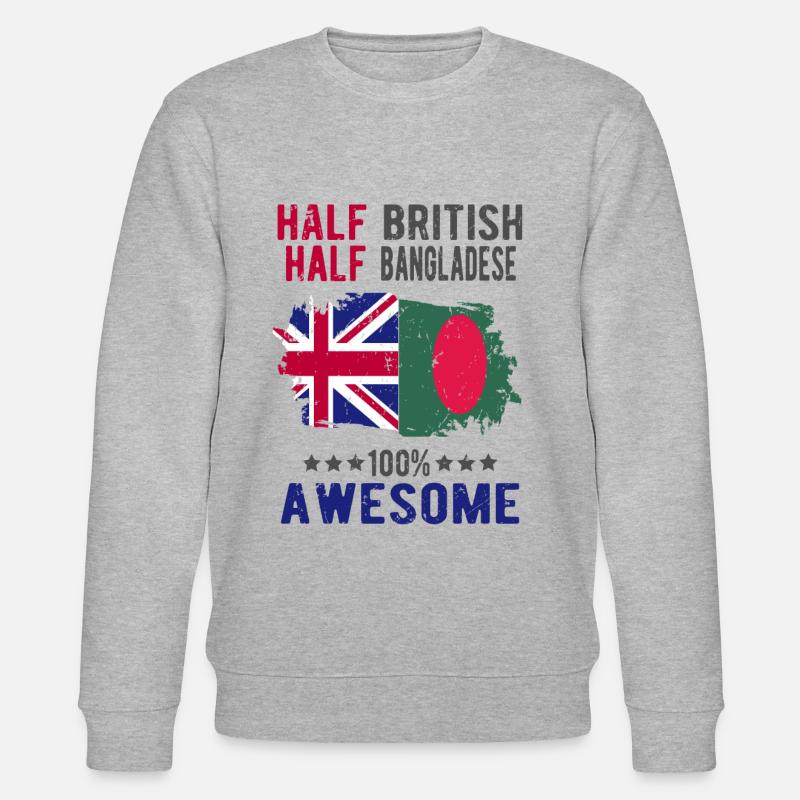 Moitié britannique moitié bangladais - Sweat bio CHANGER Stanley/Stella Unisexe - gris chiné