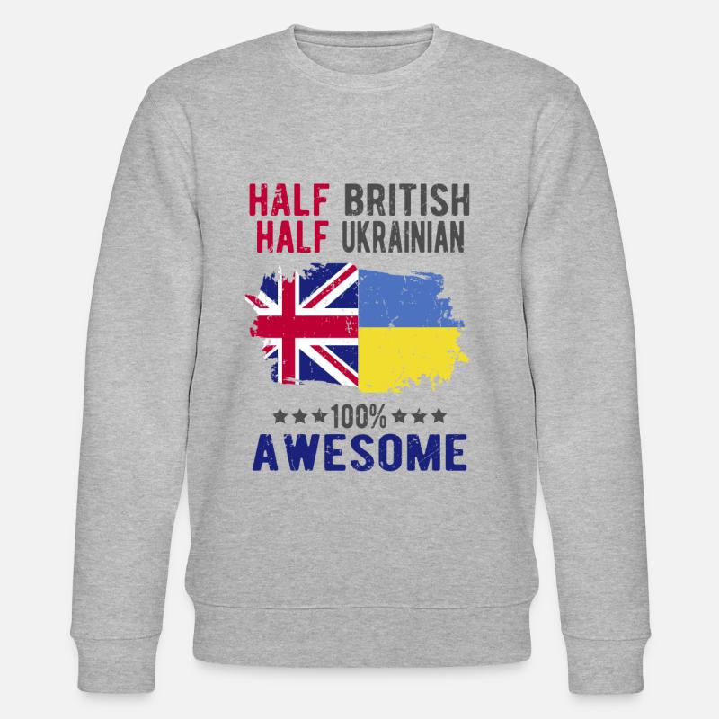 Moitié britannique moitié ukrainienne - Sweat bio CHANGER Stanley/Stella Unisexe - gris chiné