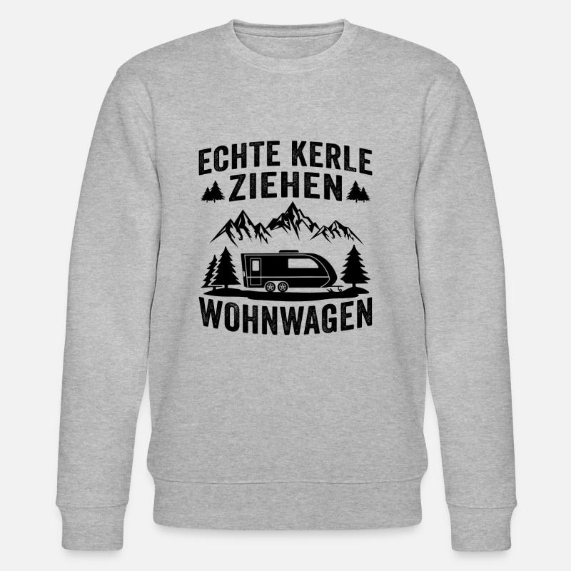echte kerle ziehen wohnwagen - Stanley/Stella Unisex Bio-Sweatshirt CHANGER  - Grau meliert