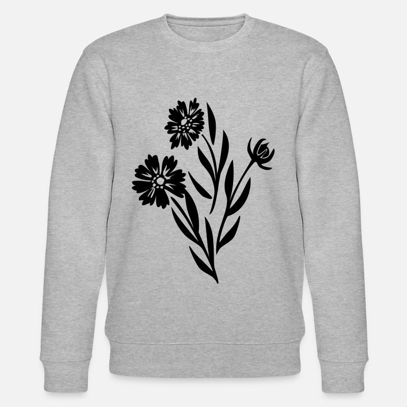 Blumen Blumenkind flower fleur Geschenkidee - Stanley/Stella Unisex Bio-Sweatshirt CHANGER  - Grau meliert