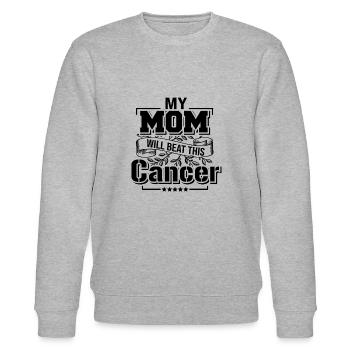 My mother will defeat this cancer! - Stanley/Stella CHANGER Unisex Organic Sweatshirt - heather grey - Front - Nik (191cm) & Marisol (170cm)