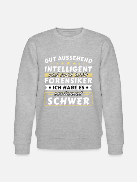 Gut aussehend intelligent - Forensiker Edition - Stanley/Stella Unisex Bio-Sweatshirt CHANGER  - Grau meliert