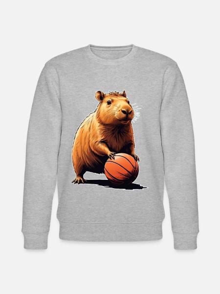 Capybara Basket-ball - Sweat bio CHANGER Stanley/Stella Unisexe - gris chiné