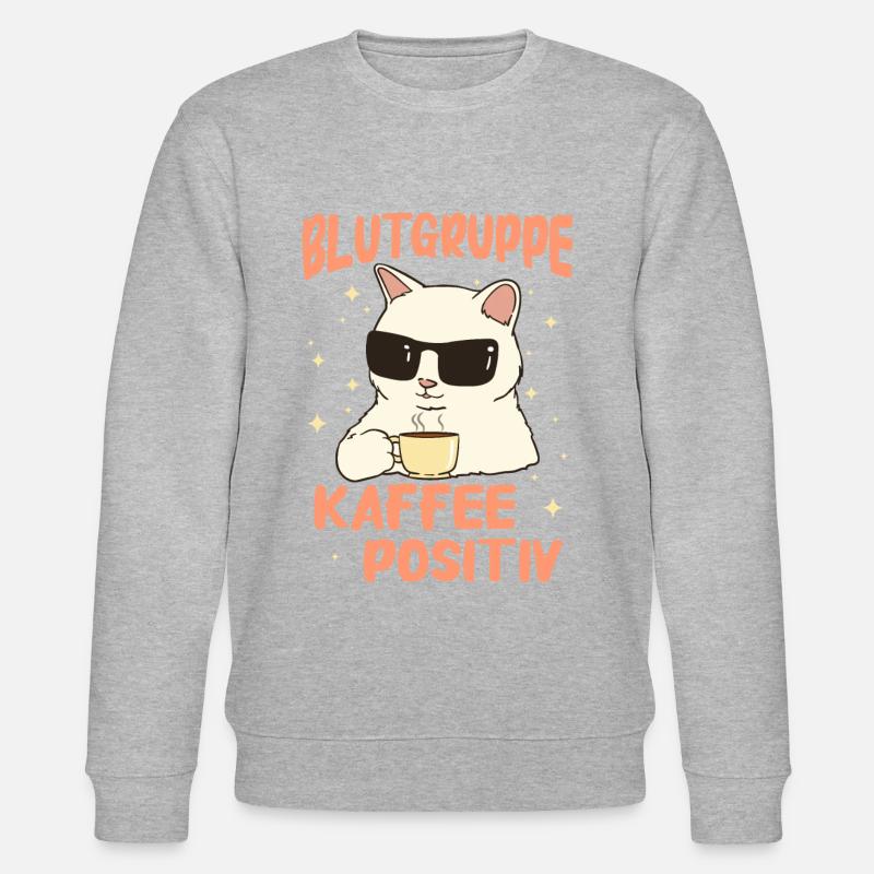 Kaffee Coffee Kaffeetrinker Kaffeeliebhaber - Stanley/Stella Unisex Bio-Sweatshirt CHANGER - Grau meliert