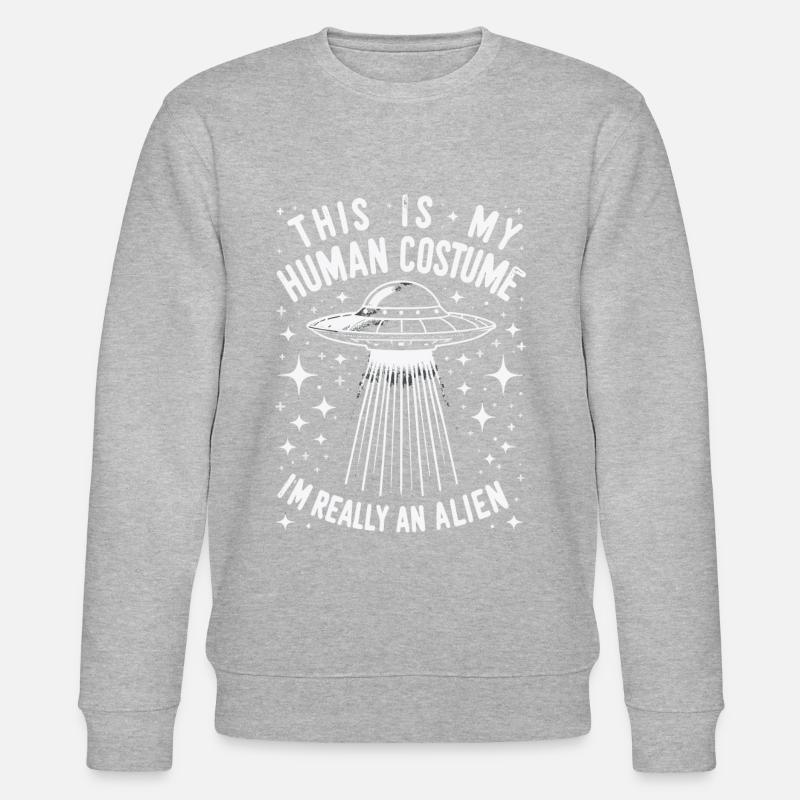 Alien UFO Aliens Außerirdischer - Sweat bio CHANGER Stanley/Stella Unisexe - gris chiné
