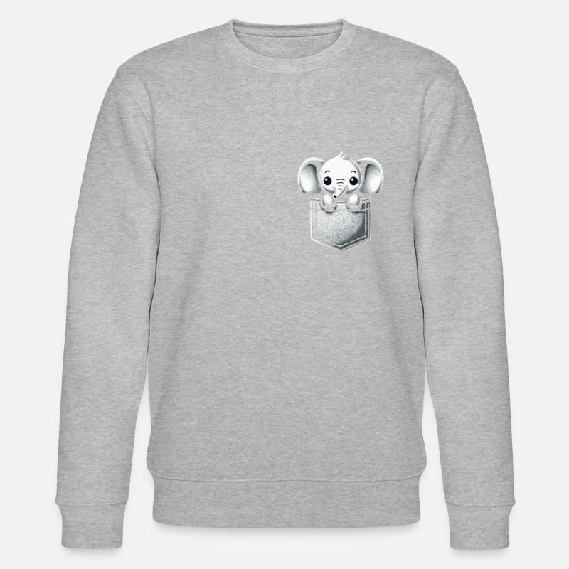 Éléphant Animal Éléphant Zoo - Sweat bio CHANGER Stanley/Stella Unisexe - gris chiné
