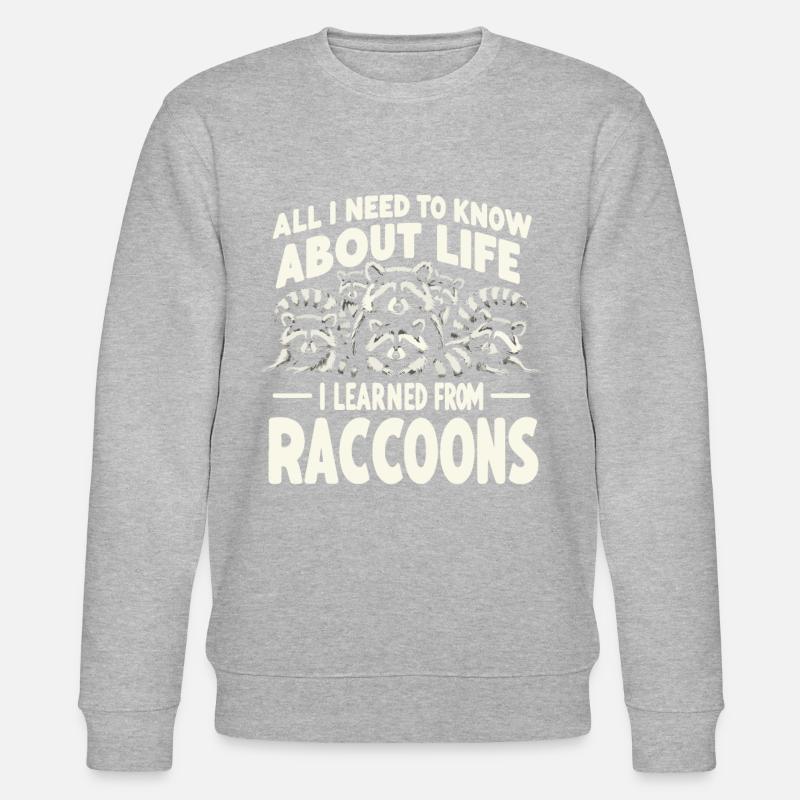 Waschbär - Stanley/Stella Unisex Bio-Sweatshirt CHANGER  - Grau meliert