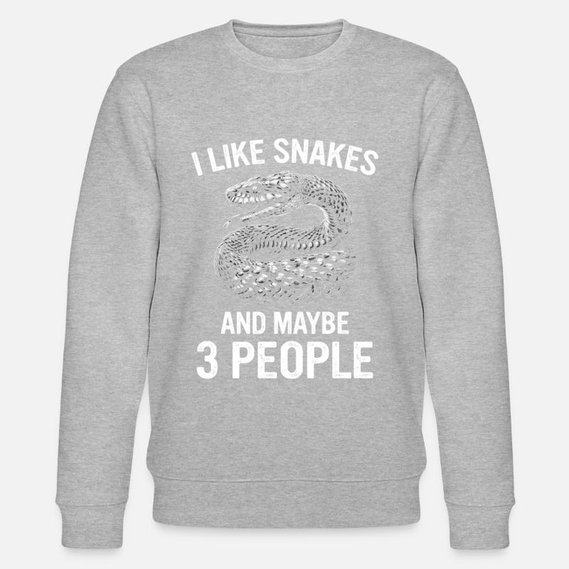 Schlange Schlangen Tier - Stanley/Stella Unisex Bio-Sweatshirt CHANGER  - Grau meliert