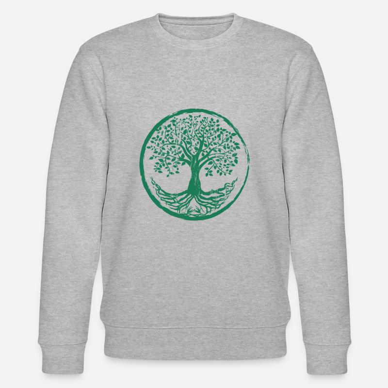 Der Baum des Lebens - Stanley/Stella Unisex Bio-Sweatshirt CHANGER  - Grau meliert