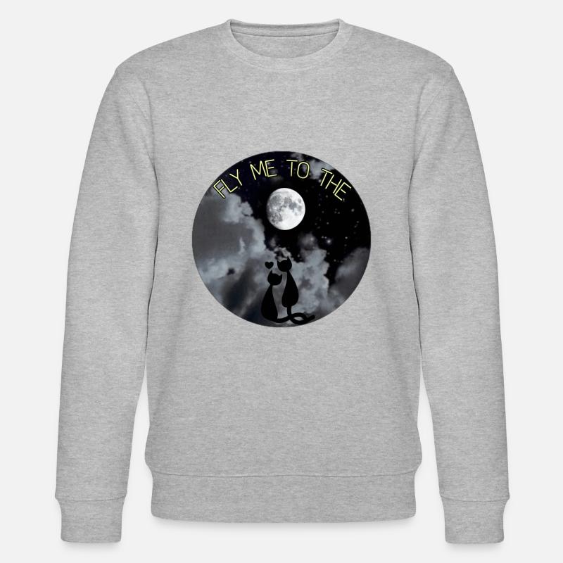 Fliege mich zum Mond - Stanley/Stella Unisex Bio-Sweatshirt CHANGER  - Grau meliert