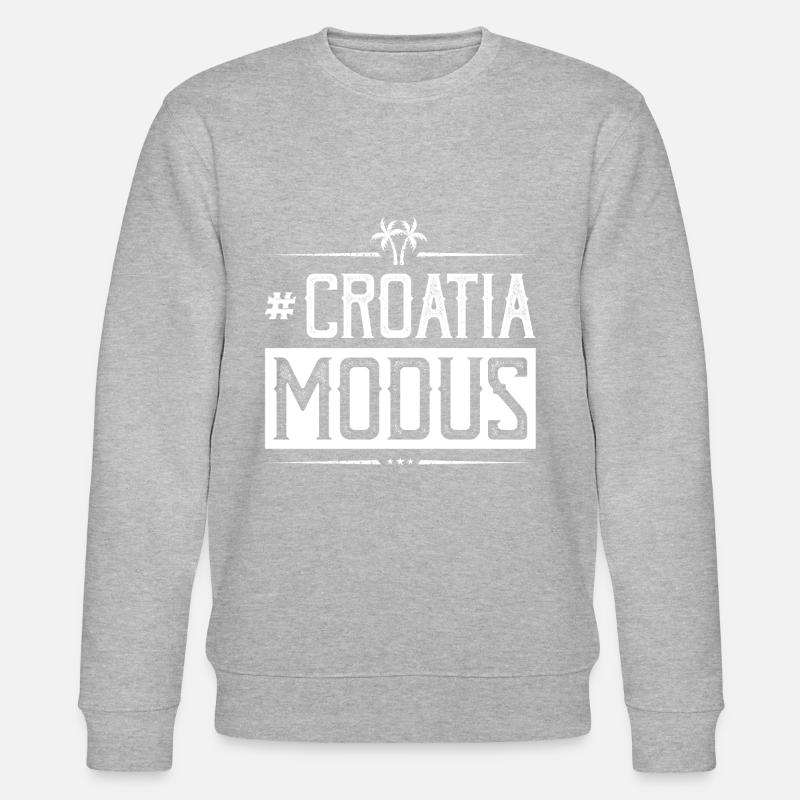Kroatien Modus Spruch - Stanley/Stella Unisex Bio-Sweatshirt CHANGER  - Grau meliert