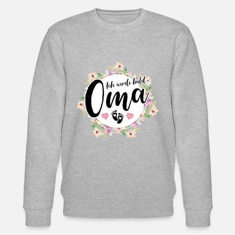 Ich werde bald Oma - Stanley/Stella Unisex Bio-Sweatshirt CHANGER  - Grau meliert