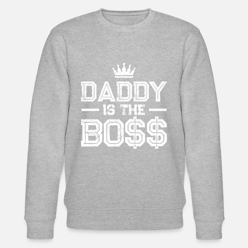 Papa est le patron - Sweat bio CHANGER Stanley/Stella Unisexe - gris chiné