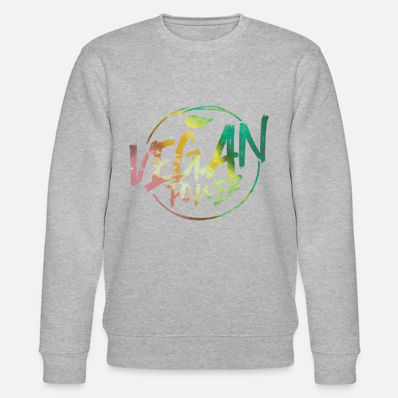 vegan power bunt - Stanley/Stella Unisex Bio-Sweatshirt CHANGER  - Grau meliert