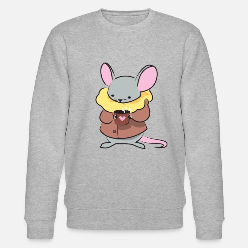 Kaffee Maus - Stanley/Stella Unisex Bio-Sweatshirt CHANGER  - Grau meliert