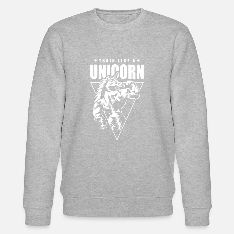Training wie ein Einhorn - Stanley/Stella Unisex Bio-Sweatshirt CHANGER  - Grau meliert