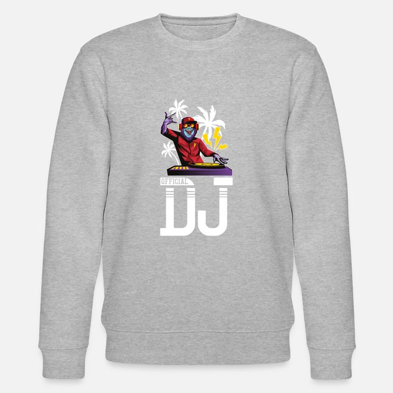 Affe DJ Party - Stanley/Stella Unisex Bio-Sweatshirt CHANGER  - Grau meliert