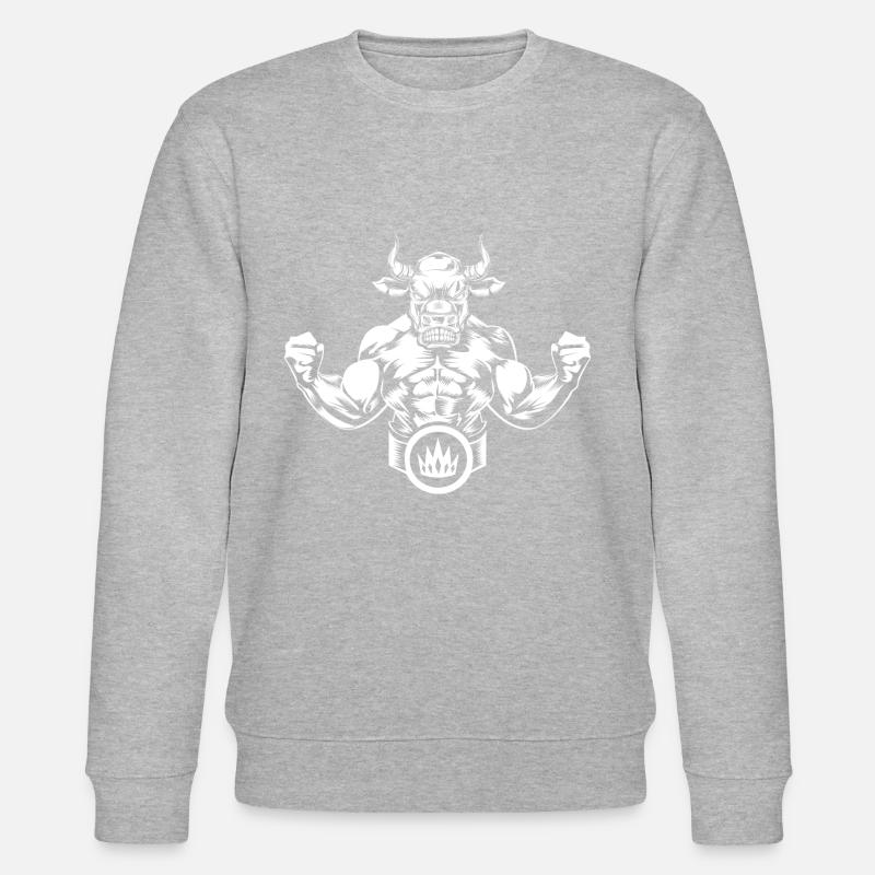 Fighter bull bull - Stanley/Stella CHANGER Unisex Organic Sweatshirt - heather grey