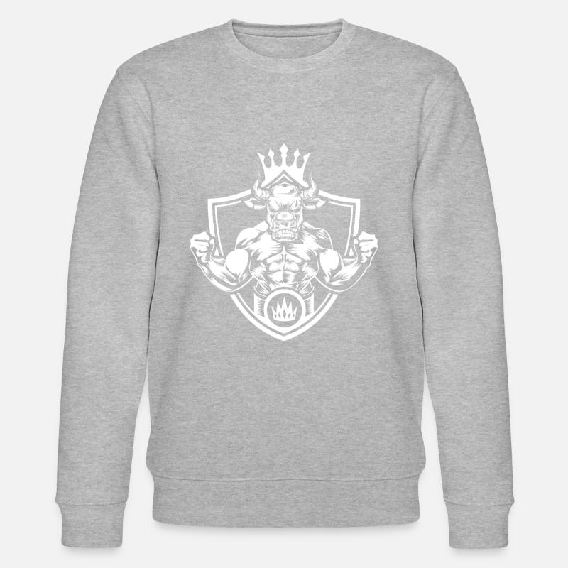 Fighter Bulle wappen - Stanley/Stella Unisex Bio-Sweatshirt CHANGER - Grau meliert