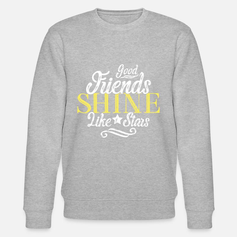 Freundschaft spruch freunde - Stanley/Stella Unisex Bio-Sweatshirt CHANGER  - Grau meliert