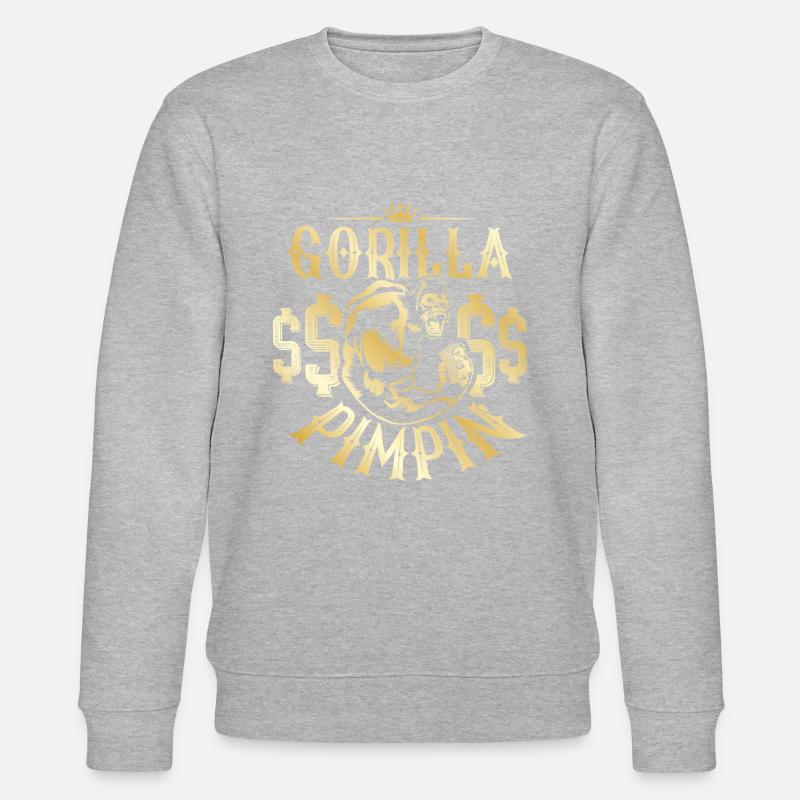 Gorilla Pimpin Hustle - Sweat bio CHANGER Stanley/Stella Unisexe - gris chiné