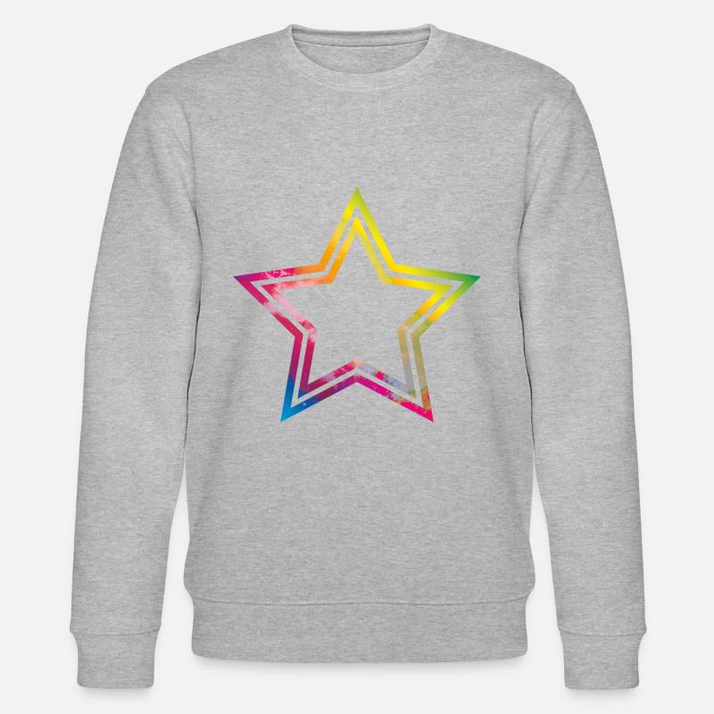 stern bunt symbol - Stanley/Stella Unisex Bio-Sweatshirt CHANGER  - Grau meliert