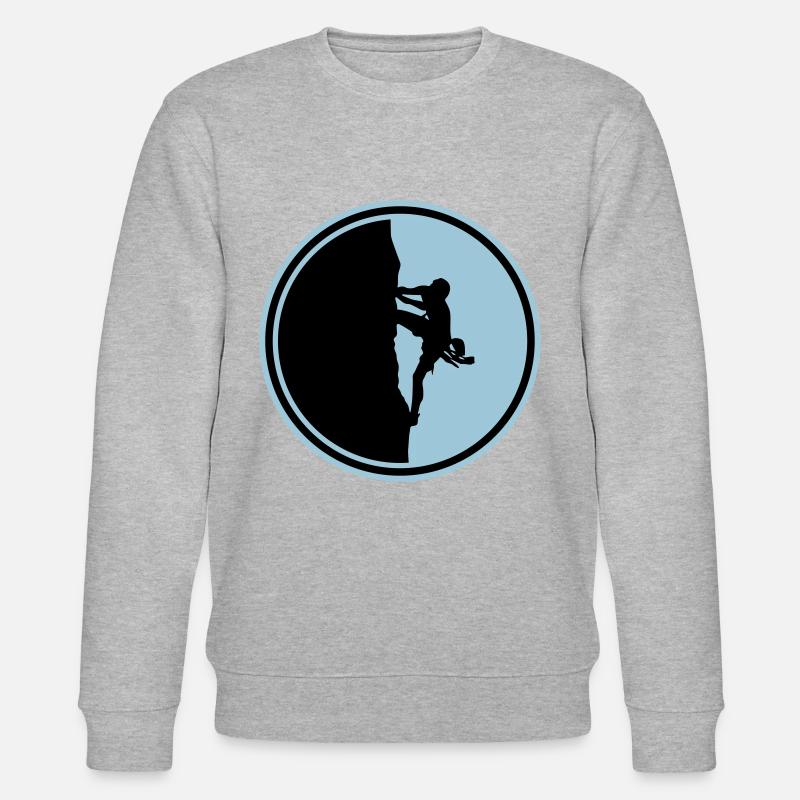 escalade, alpinisme, silhouette, cercle - Sweat bio CHANGER Stanley/Stella Unisexe - gris chiné