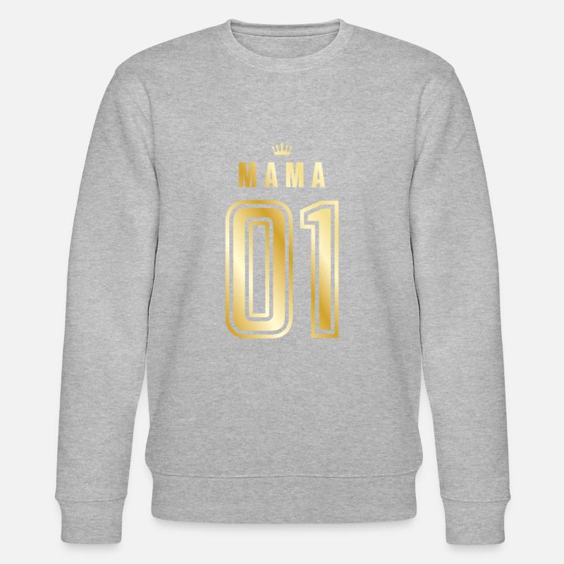 01 mama couronne d’or - Sweat bio CHANGER Stanley/Stella Unisexe - gris chiné
