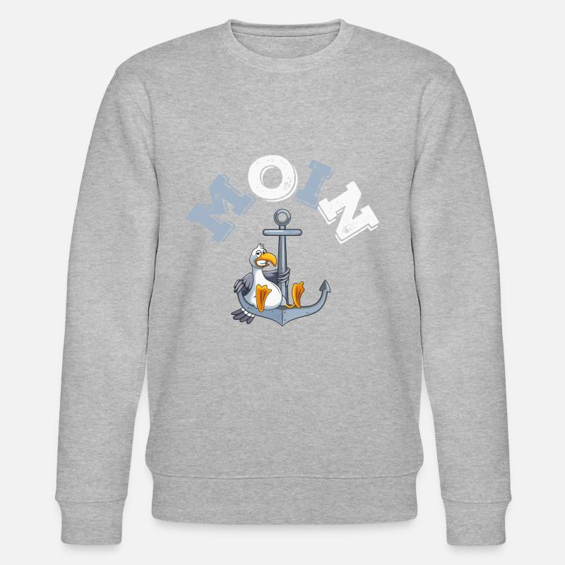anker möwe moin comic - Stanley/Stella Unisex Bio-Sweatshirt CHANGER - Grau meliert