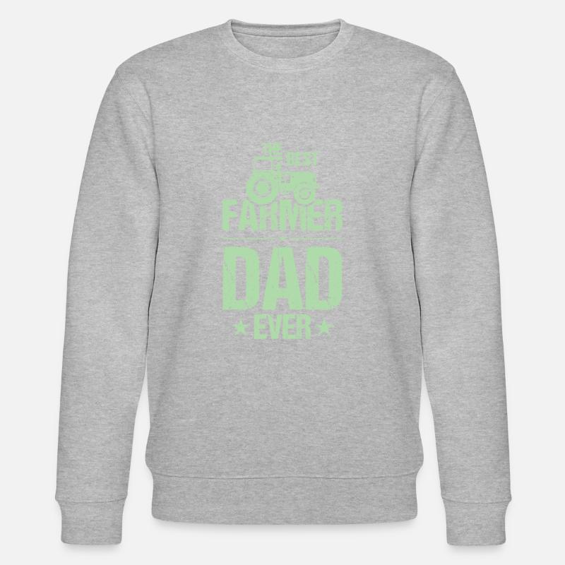 Farmer Papa Bauer Dad - Stanley/Stella Unisex Bio-Sweatshirt CHANGER  - Grau meliert