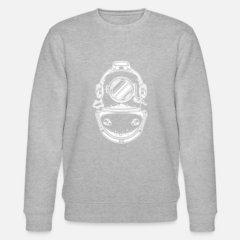 casque de plongée sous-marine symbole - Sweat bio CHANGER Stanley/Stella Unisexe - gris chiné