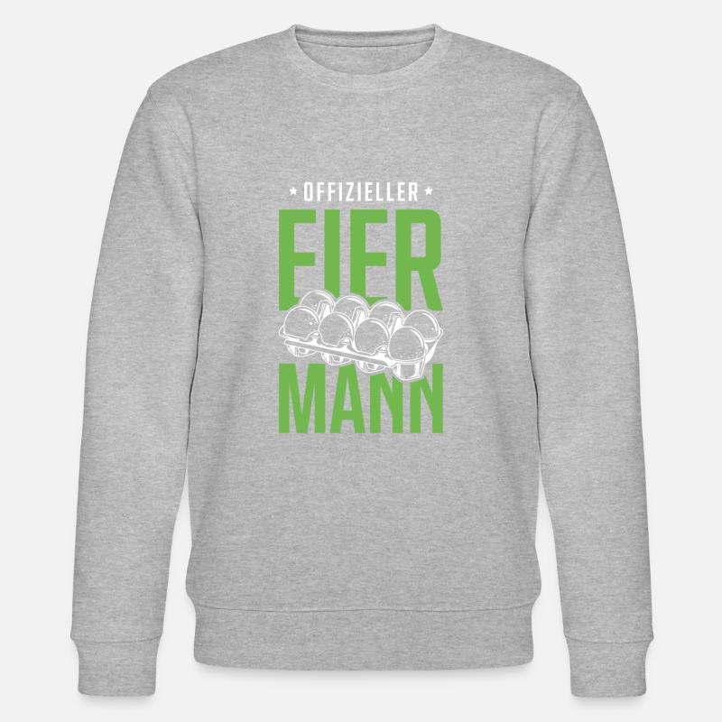 Offizieller Eiermann Eier - Stanley/Stella Unisex Bio-Sweatshirt CHANGER - Grau meliert