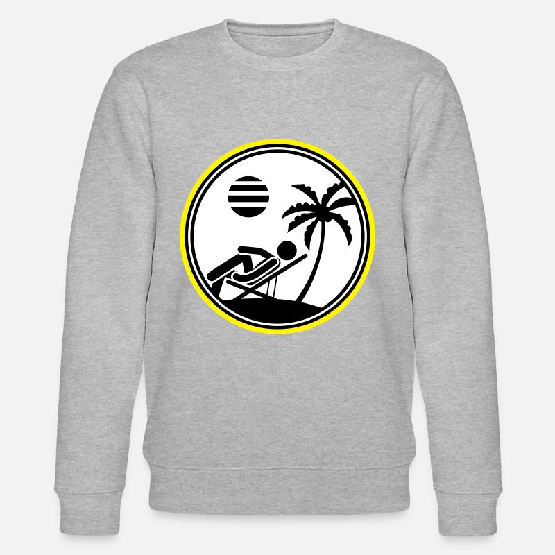 Île symbole d’été Palme Chillen - Sweat bio CHANGER Stanley/Stella Unisexe - gris chiné