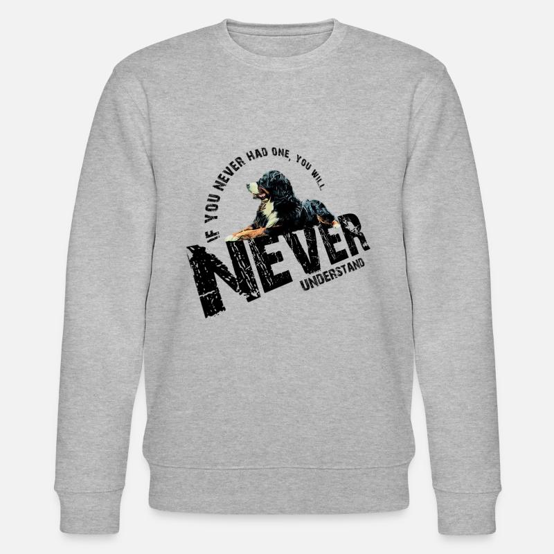 Berner Sennenhund - Stanley/Stella Unisex Bio-Sweatshirt CHANGER  - Grau meliert