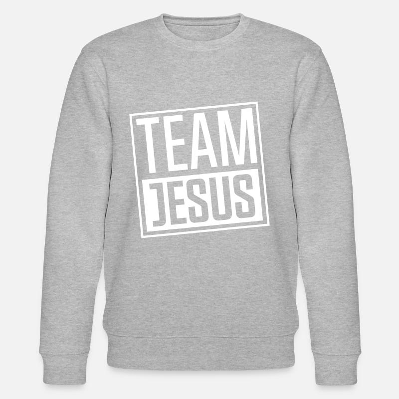 team jesus - Stanley/Stella Unisex Bio-Sweatshirt CHANGER  - Grau meliert