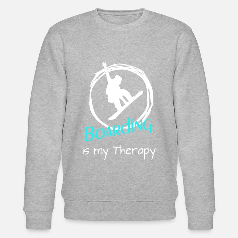 Boarding Snowboarding - Stanley/Stella Unisex Bio-Sweatshirt CHANGER  - Grau meliert
