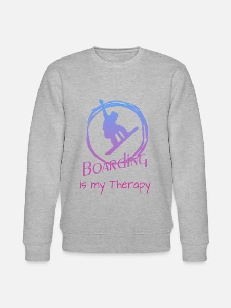 Boarding Snowboarding - Stanley/Stella Unisex Bio-Sweatshirt CHANGER  - Grau meliert