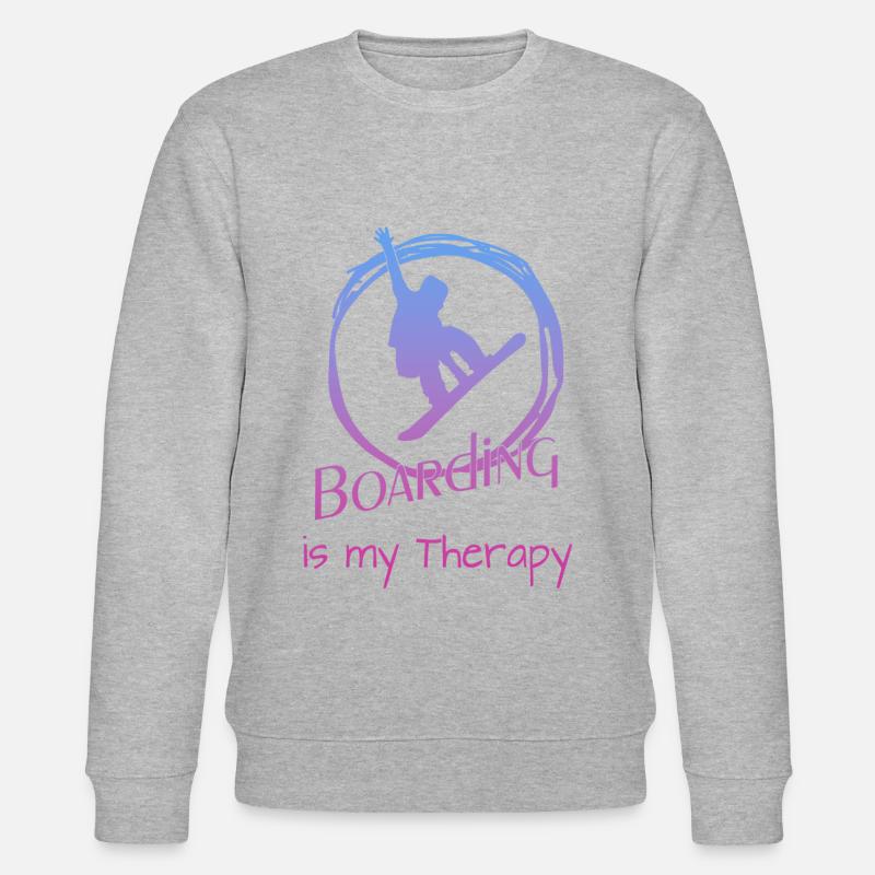 Boarding Snowboarding - Stanley/Stella Unisex Bio-Sweatshirt CHANGER  - Grau meliert