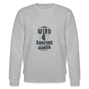 Windsurfing - Stanley/Stella Unisex Bio-Sweatshirt CHANGER  - Grau meliert - Vorne - Nik (191cm) & Marisol (170cm)
