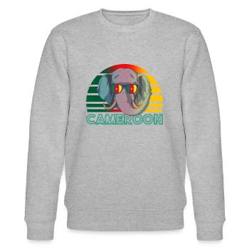 Kamerun - Stanley/Stella Unisex Bio-Sweatshirt CHANGER  - Grau meliert - Vorne - Nik (191cm) & Marisol (170cm)