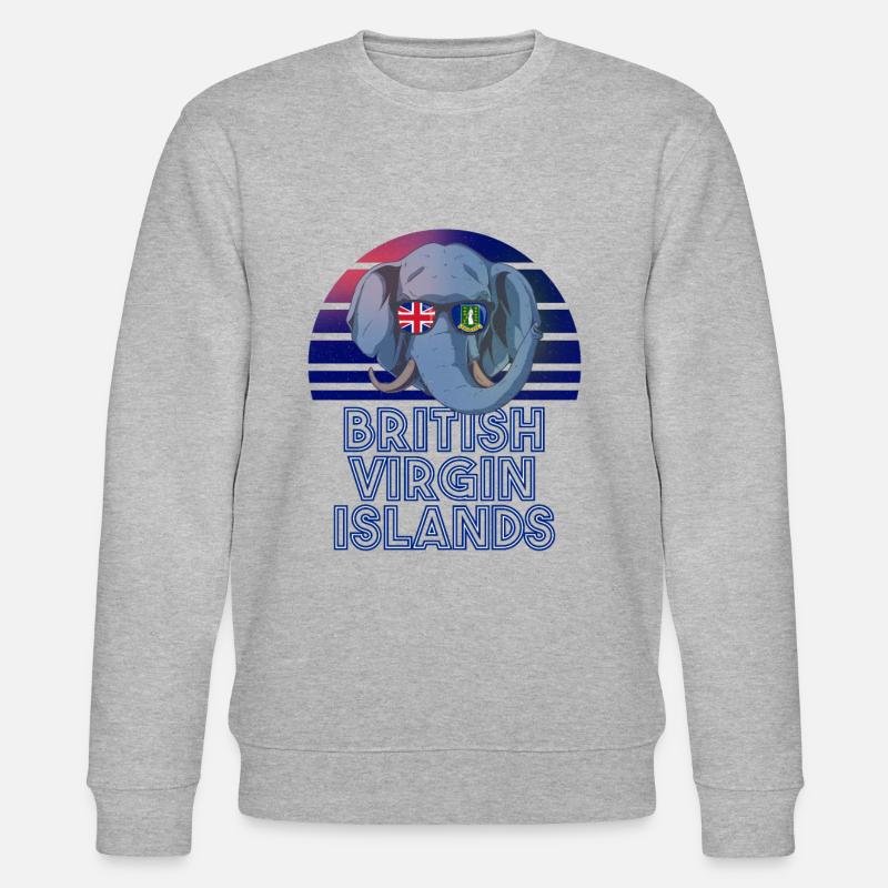 Britische Jungferninseln - Stanley/Stella Unisex Bio-Sweatshirt CHANGER  - Grau meliert