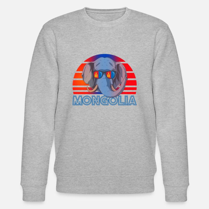 Mongolie - Sweat bio CHANGER Stanley/Stella Unisexe - gris chiné