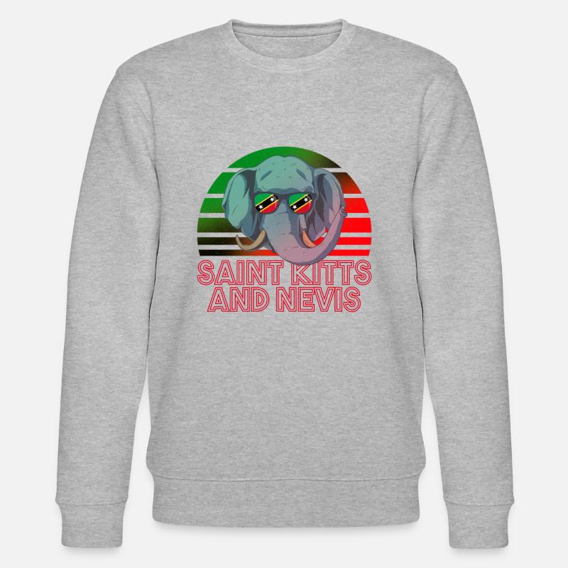 St. Kitts und Nevis - Stanley/Stella Unisex Bio-Sweatshirt CHANGER  - Grau meliert